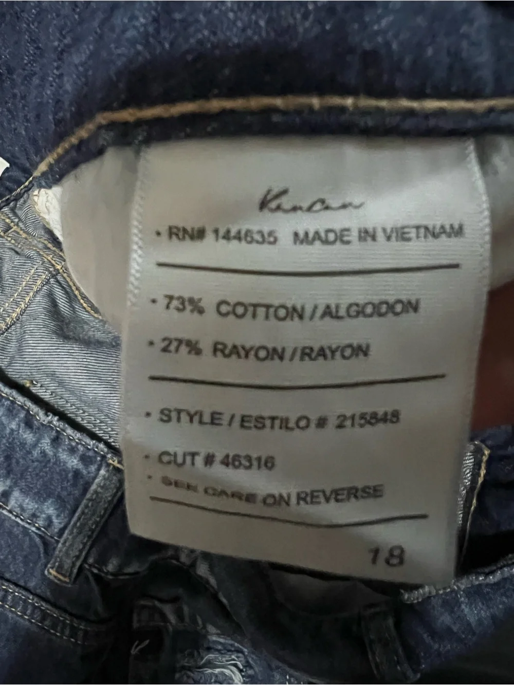 Kancan High Rise Distressed Raw Hem Wide Leg Plus Size Jeans